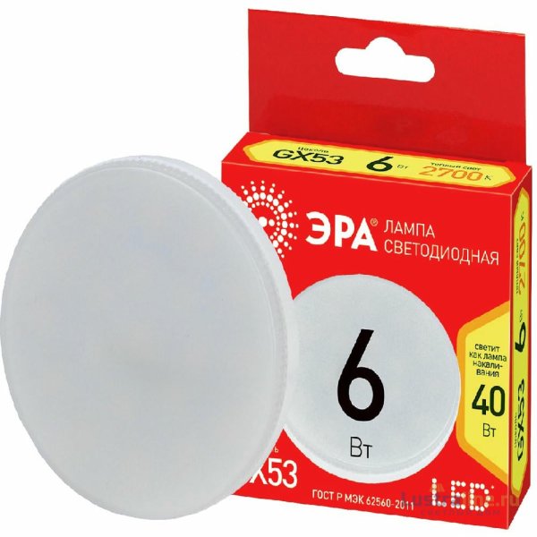 Лампа светодиодная Эра ECO LED GX-6W-827-GX53 Б0036539 Лампа светодиодная Эра ECO LED GX-6W-827-GX53 Б0036539