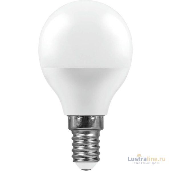 Лампа светодиодная Feron E14 7W 6400K Свеча Матовая LB-97 25477