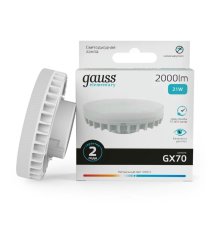 Лампа светодиодная Gauss GX70 21W 4100K матовая 83822