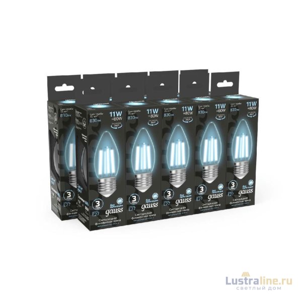 Лампа светодиодная Gauss Filament E27 11W 4100K 103802211
