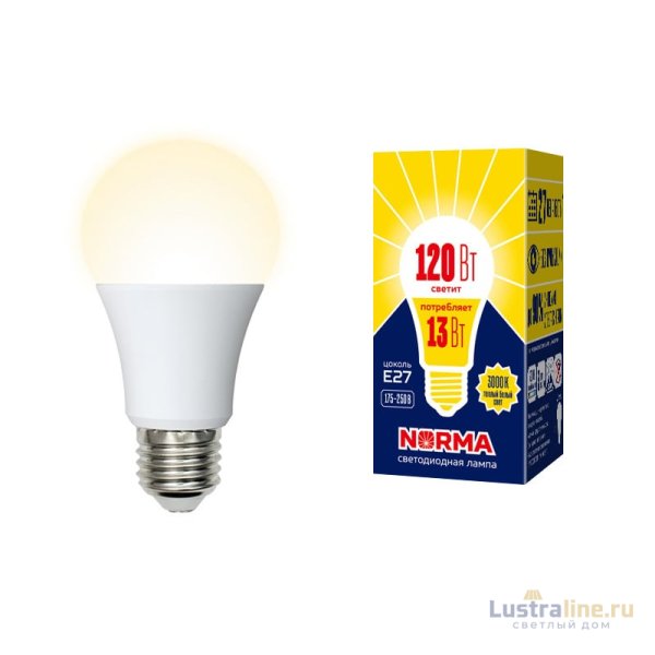 Лампа светодиодная (UL-00004024) Volpe E27 13W 3000K матовая LED-A60-13W/WW/E27/FR/NR Лампа светодиодная (UL-00004024) Volpe E27 13W 3000K матовая LED-A60-13W/WW/E27/FR/NR