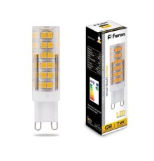 Лампа светодиодная Feron G9 7W 2700K Прямосторонняя Матовая LB-433 25766