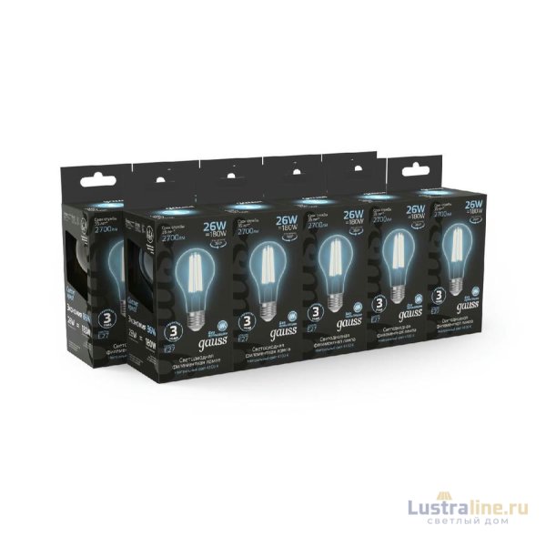 Лампа светодиодная Gauss Filament E27 26W 4100K 102902226