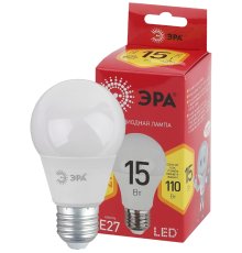 Лампа светодиодная Эра E27 15W 2700K LED A60-15W-827-E27 R Б0046355