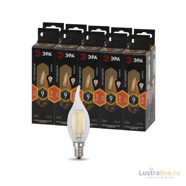 Лампа светодиодная Эра E14 9W 2700K F-LED BXS-9W-827-E14 Б0047003 Лампа светодиодная Эра E14 9W 2700K F-LED BXS-9W-827-E14 Б0047003