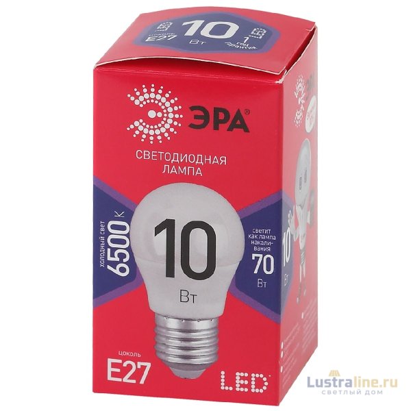 Лампа светодиодная Эра E27 10W 6500K LED P45-10W-865-E27 R Б0045355 Лампа светодиодная Эра E27 10W 6500K LED P45-10W-865-E27 R Б0045355