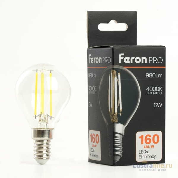 Лампа светодиодная Feron LB-1706 E14 6W 4000K 51257 Лампа светодиодная Feron LB-1706 E14 6W 4000K 51257