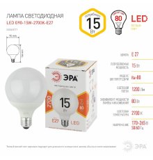 Лампа светодиодная Эра E27 15W 2700K LED G95-15W-2700K-E27 Б0049077