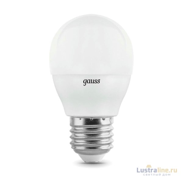 Лампа светодиодная Gauss E27 7W 4100K матовая 53227T
