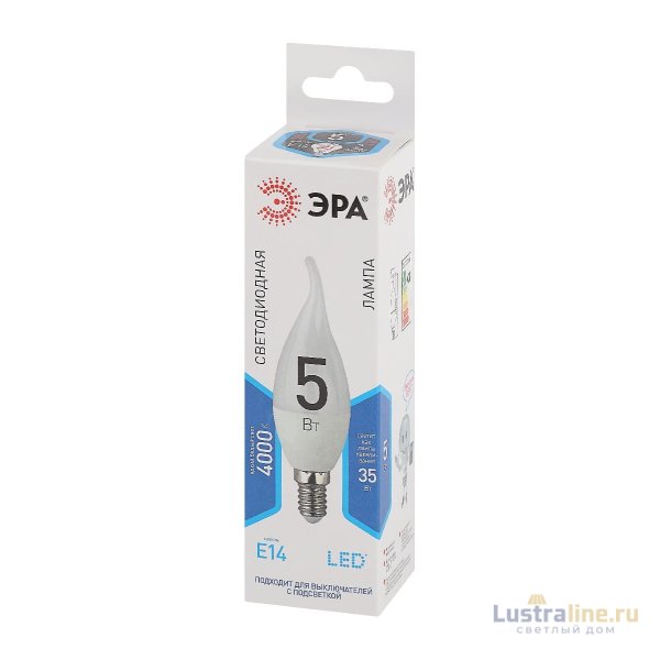 Лампа светодиодная Эра E14 5W 4000K LED BXS-5W-840-E14 Б0027968