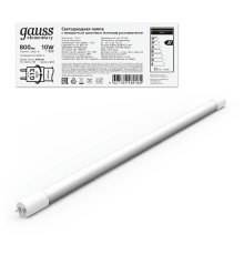 Лампа светодиодная Gauss G13 10W 6500К матовая 93030-R