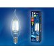 Лампа светодиодная филаментная (UL-00001373) Uniel E14 6W 4000K прозрачная LED-C35-6W/NW/E14/CL PLS02WH