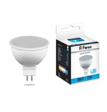 Лампа светодиодная Feron MR16 G5.3 7W 6400K Грибок матовая LB-26 25237