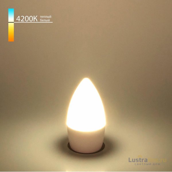 Лампа светодиодная Elektrostandard E27 6W 4200K свеча матовая 4690389055287