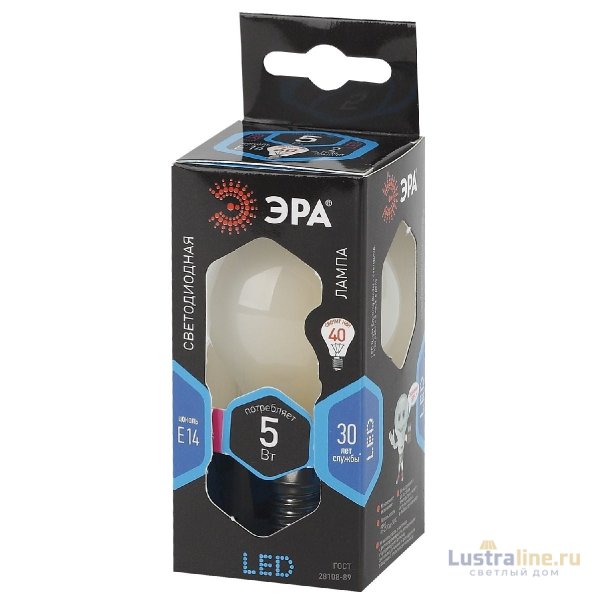 Лампа светодиодная Эра E14 5W 4000K F-LED P45-5W-840-E14 frost Б0027930 Лампа светодиодная Эра E14 5W 4000K F-LED P45-5W-840-E14 frost Б0027930