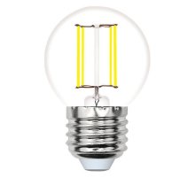 Лампа светодиодная филаментная Volpe E27 6W 4000K прозрачная LED-G45-6W/4000K/E27/CL/SLF UL-00008309