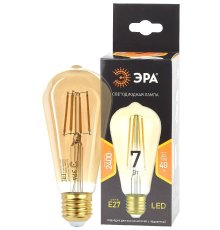 Лампа светодиодная Эра E27 7W 2400K F-LED ST64-7W-824-E27 gold Б0047664