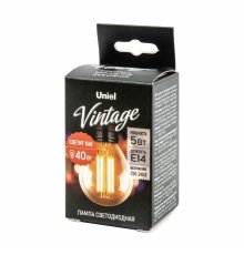 Лампа светодиодная Uniel Vintage LED-G45-5W/GOLDEN/E14 GLV21GO UL-00010551