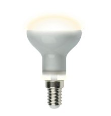 Лампа светодиодная рефлекторная (UL-00001491) Uniel E14 6W 3000K матовая LED-R50-6W/WW/E14/FR PLS02WH
