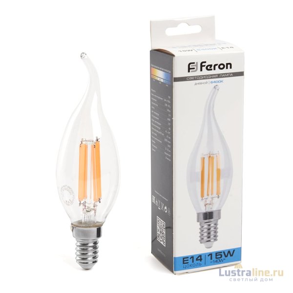 Лампа светодиодная Feron LB-718 Свеча на ветру E14 15W 6400K 38264 Лампа светодиодная Feron LB-718 Свеча на ветру E14 15W 6400K 38264