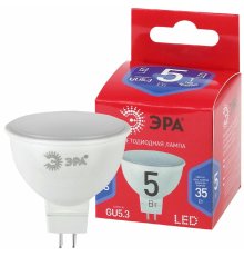 Лампа светодиодная Эра GU5.3 5W 6500K LED MR16-5W-865-GU5.3 R Б0045349