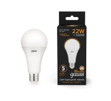 Лампа светодиодная Gauss E27 22W 3000К матовая 102502122