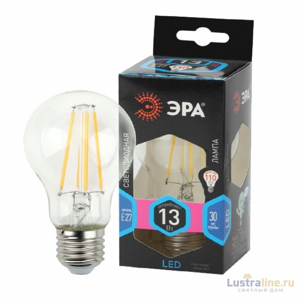 Лампа светодиодная Эра E27 13W 4000K F-LED A60-13W-840-E27 Б0035028