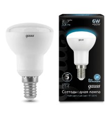 Лампа светодиодная рефлекторная Gauss E14 6W 4100K матовая 106001206