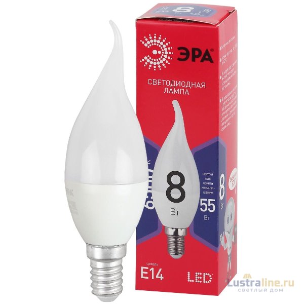 Лампа светодиодная Эра E14 8W 6500K LED BXS-8W-865-E14 R Б0045345 Лампа светодиодная Эра E14 8W 6500K LED BXS-8W-865-E14 R Б0045345