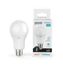 Лампа cветодиодная Gauss E27 15W 4100K груша матовая 23225