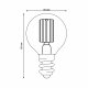 Лампа светодиодная филаментная Uniel LED-G45-4W/4000K/E14/CL GLY01TR UL-00011939