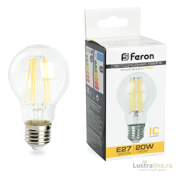 Лампа светодиодная Feron LB-620 Шар E27 20W 2700K 38245 Лампа светодиодная Feron LB-620 Шар E27 20W 2700K 38245