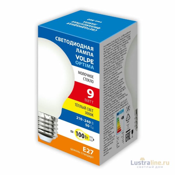 Лампа светодиодная Volpe Optima LED-A60-9W/3000K/E27/FR/SLF UL-00008300 Лампа светодиодная Volpe Optima LED-A60-9W/3000K/E27/FR/SLF UL-00008300