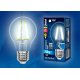 Лампа светодиодная филаментная (UL-00001371) Uniel E14 6W 4000K прозрачная LED-G45-6W/NW/E14/CL PLS02WH