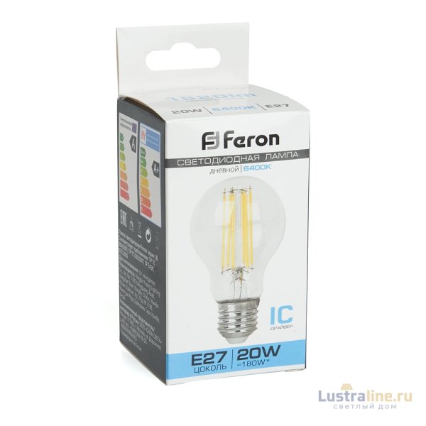 Лампа светодиодная Feron LB-620 Шар E27 20W 6400K 48285 Лампа светодиодная Feron LB-620 Шар E27 20W 6400K 48285