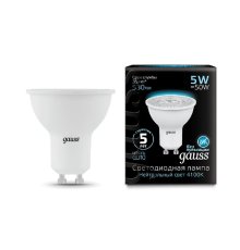 Лампа светодиодная Gauss GU10 5W 4100K матовая 101506205