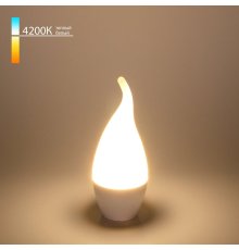 Светодиодная лампа Elektrostandard E14 6W 4200K свеча на ветру 4690389047725