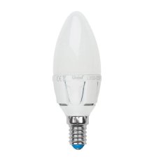 Лампа светодиодная (UL-00002411) Uniel E14 7W 4000K матовая LED-C37 7W/NW/E14/FR PLP01WH