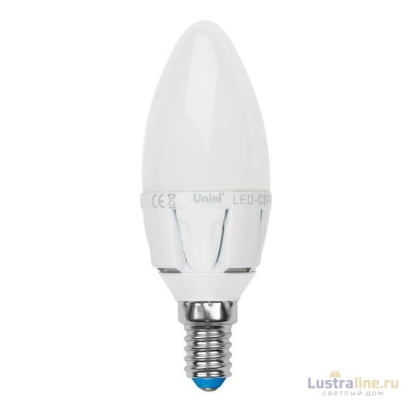 Лампа светодиодная (UL-00002411) Uniel E14 7W 4000K матовая LED-C37 7W/NW/E14/FR PLP01WH