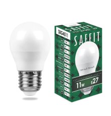 Лампа светодиодная Saffit SBG4511 шар E27 11W 2700K 55137