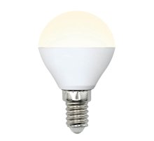 Лампа светодиодная (UL-00002375) Uniel E14 6W 3000K матовая LED-G45-6W/WW/E14/FR/MB PLM11WH