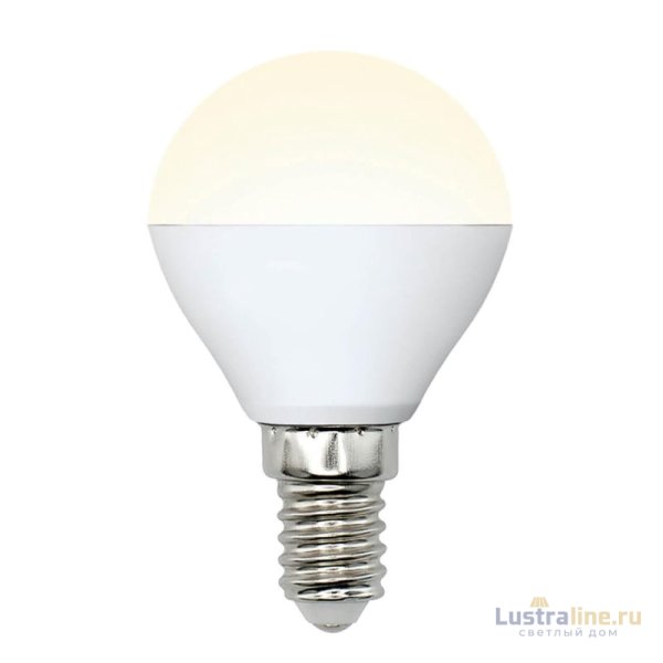 Лампа светодиодная (UL-00002375) Uniel E14 6W 3000K матовая LED-G45-6W/WW/E14/FR/MB PLM11WH Лампа светодиодная (UL-00002375) Uniel E14 6W 3000K матовая LED-G45-6W/WW/E14/FR/MB PLM11WH