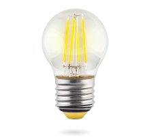 Лампа светодиодная Voltega E27 6W 2800К шар прозрачный VG10-G1E27warm6W-F 7023