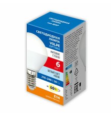Лампа светодиодная Volpe Optima LED-G45-6W/4000K/E14/FR/SLS UL-00008815