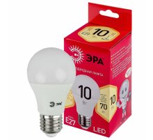 Лампа светодиодная Эра E27 10W 2700K LED A60-10W-827-E27 R Б0049634