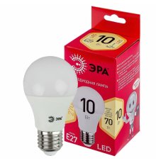 Лампа светодиодная Эра E27 10W 2700K LED A60-10W-827-E27 R Б0049634