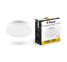 Лампа светодиодная Feron GX53 9W 2700K Таблетка Матовая LB-452 25832
