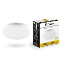 Лампа светодиодная Feron GX53 9W 2700K Таблетка Матовая LB-452 25832