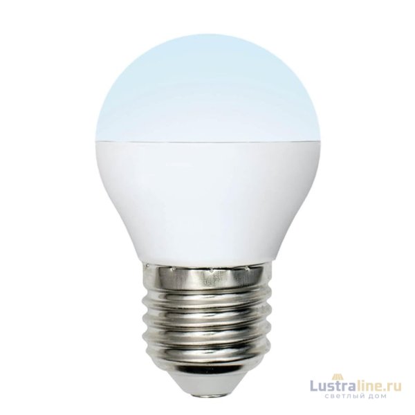 Лампа светодиодная (UL-00002378) Uniel E27 6W 4000K матовая LED-G45-6W/NW/E27/FR/MB PLM11WH