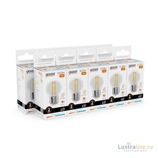 Лампа светодиодная Gauss Filament Elementary E27 10W 2700K 52210 Лампа светодиодная Gauss Filament Elementary E27 10W 2700K 52210